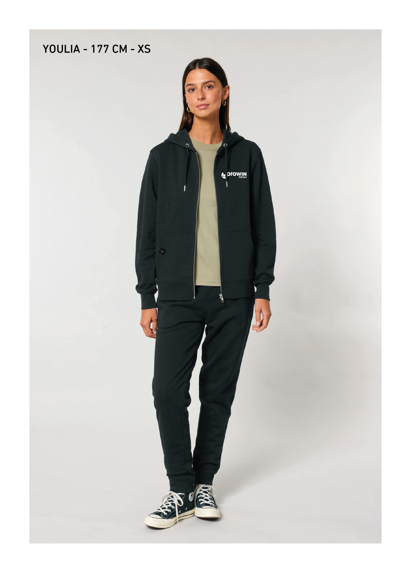 Cultivator 2.0 (Unisex Zip-Thru-Hoodie-Sweatshirt) Black
