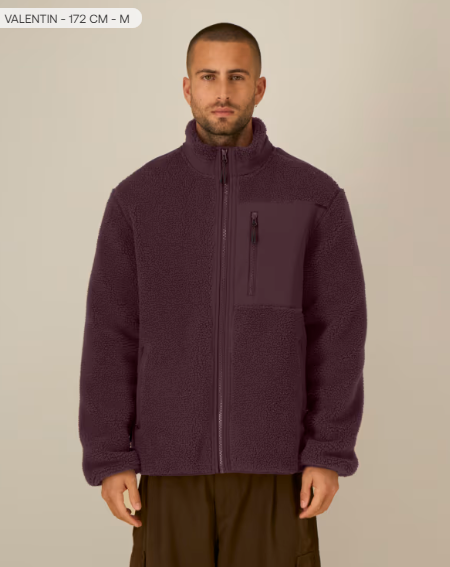 Brooker (Unisex-Sherpa-Jacke) Khaki