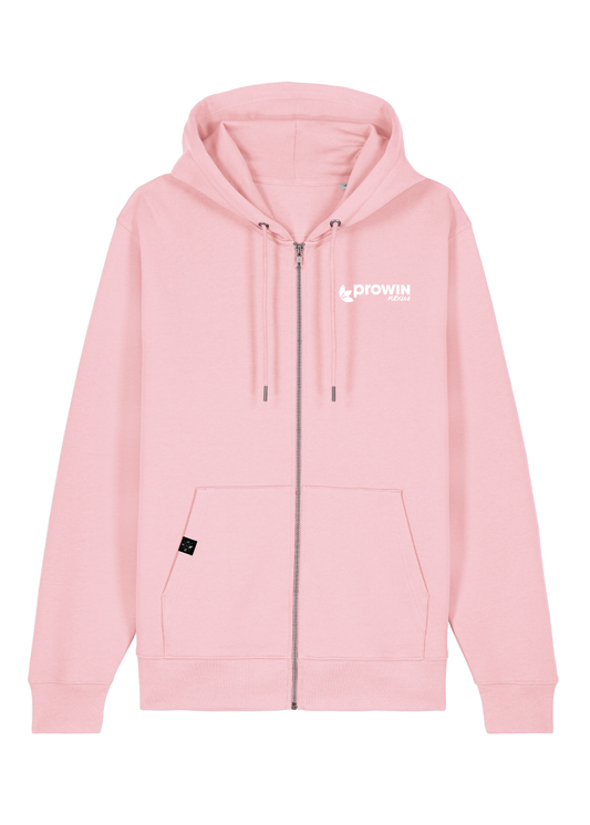 Cultivator 2.0 (Unisex Zip-Thru-Hoodie-Sweatshirt)  Cotton Pink