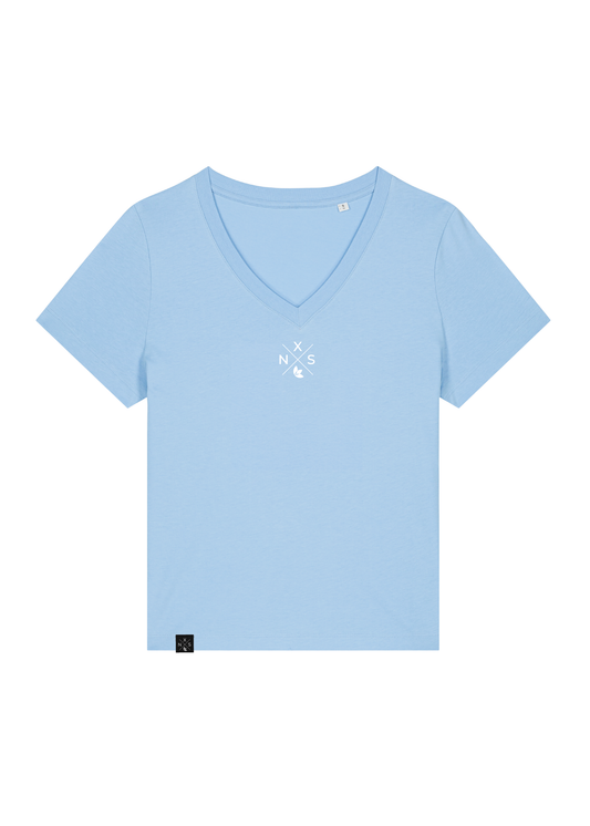 Stella Isla Lifestyle (Damen V-Neck T-Shirt) Blue Soul